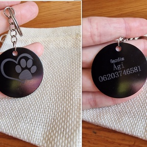 Fém kutya biléta / kulcstartó - Meska.hu