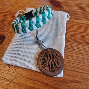 Fradi karkötő , Ékszer, Karkötő, Fonott karkötő, Fonás (csuhé, gyékény, stb.), MESKA