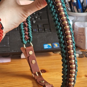 Paracord / bőr nyakörv - Meska.hu