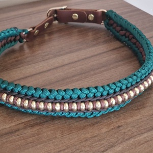 Paracord / bőr nyakörv - otthon & életmód - kisállatoknak - kutyáknak - kutya nyakörv - Meska.hu