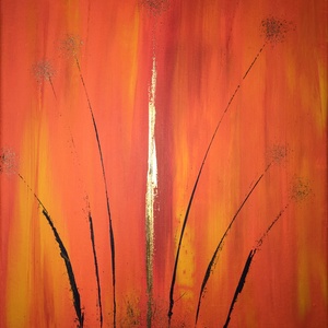Aranymetszés- Korona másképp - energetizált, akril festmény, 30x24 cm - Meska.hu