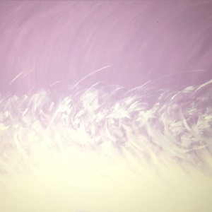 Lavender Dream - energetizált minimalista akril festmény , Művészet, Festmény, Akril, Festészet, MESKA