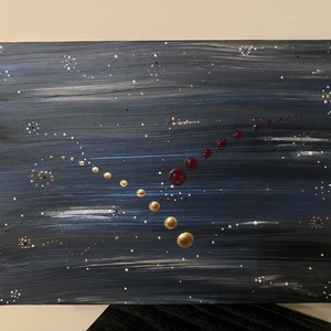 Galaxis 1 (absztrakt akril festmény) - művészet - festmény - akril - Meska.hu