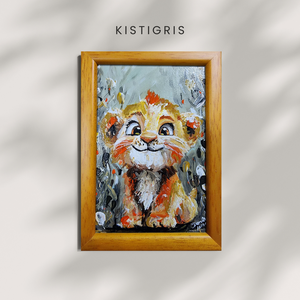 Kistigris - Akril festmény, Művészet, Festmény, Akril, Festészet, MESKA