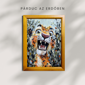 Párduc az erdőben - Akril festmény, Művészet, Festmény, Akril, Festészet, MESKA