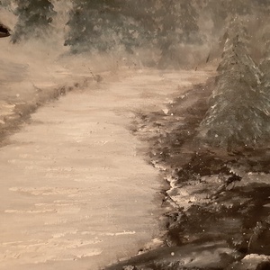 Téli ének - művészet - festmény - akril - Meska.hu