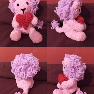 Horgolt szerelmes oroszlán és malac figura - játék & sport - plüssállat & játékfigura - más figura - Meska.hu