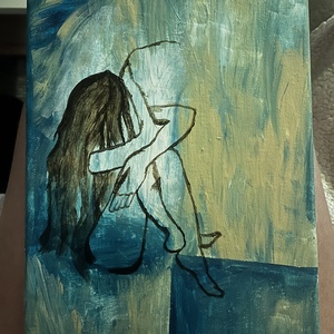 Without you - művészet - festmény - akril - Meska.hu