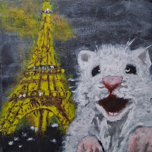 Párizsi hörcsög, Művészet, Festmény, Akril, Festészet, MESKA