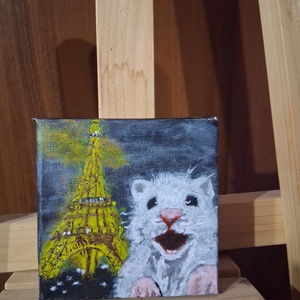 Párizsi hörcsög - művészet - festmény - akril - Meska.hu