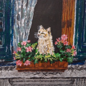 Kitty, Művészet, Festmény, Akril, Festészet, MESKA