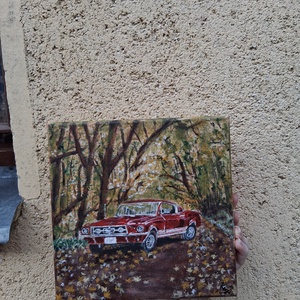 Mustang - művészet - festmény - akril - Meska.hu