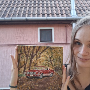 Mustang - művészet - festmény - akril - Meska.hu