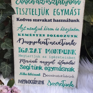 Ebben az osztályban... festett fatábla., Otthon & Életmód, Dekoráció, Kép & Falikép, Táblakép, Festett tárgyak, Famegmunkálás, MESKA