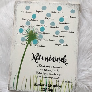 Pitypangos ballagási fatábla, Otthon & Életmód, Dekoráció, Fali és függő dekoráció, Falra akasztható dekor, Festett tárgyak, MESKA