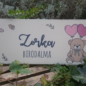Festett fatábla - Babának - otthon & életmód - dekoráció - fali és függő dekoráció - falra akasztható dekor - Meska.hu
