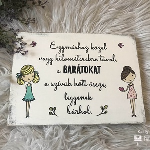 Festett fatábla - Barátnőnek - otthon & életmód - dekoráció - fali és függő dekoráció - falra akasztható dekor - Meska.hu