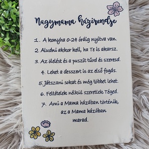 Festett fatábla Anyák napjára, Otthon & Életmód, Dekoráció, Fali és függő dekoráció, Falra akasztható dekor, Festészet, MESKA