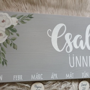 Festett családi születésnapos kalendárium - otthon & életmód - dekoráció - fali és függő dekoráció - falinaptár & öröknaptár - Meska.hu