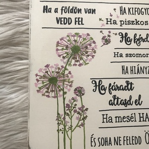 A családi békesség titkai festett fatábla - otthon & életmód - dekoráció - fali és függő dekoráció - falra akasztható dekor - Meska.hu
