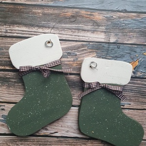 Névre szóló, festett karácsonyi facsizmák, Otthon & Életmód, Dekoráció, Fali és függő dekoráció, Falra akasztható dekor, Festett tárgyak, Famegmunkálás, MESKA