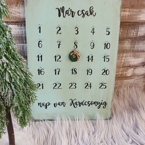 Adventi visszaszámláló fából  - otthon & életmód - dekoráció - fali és függő dekoráció - falra akasztható dekor - Meska.hu