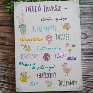 Festett fatábla - Nagymama házirendje - Meska.hu