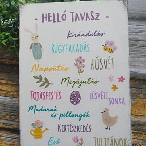 Festett fatábla - Nagymama házirendje - otthon & életmód - dekoráció - fali és függő dekoráció - falra akasztható dekor - Meska.hu