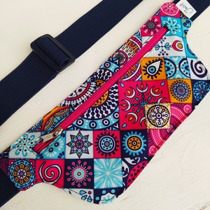 Csempemintás futós övtáska , Táska & Tok, Övtáska, Varrás, MESKA