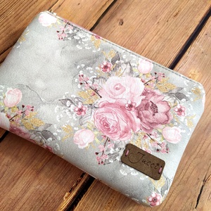 Virágos textilbőr neszesszer - táska & tok - neszesszer - Meska.hu