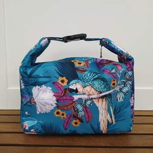 Türkiz madaras lunch bag - táska & tok - uzsonna- & ebéd tartó - ebéd tasak, doboz - Meska.hu
