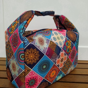Csempemintás lunch bag - táska & tok - uzsonna- & ebéd tartó - ebéd tasak, doboz - Meska.hu