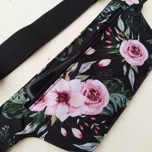 Rózsás háromszöges futós övtáska  - táska & tok - övtáska - Meska.hu