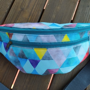 Kék-szürke övtáska  - táska & tok - övtáska - Meska.hu