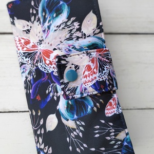 Virágos-lepkés pénztárca - táska & tok - pénztárca & más tok - pénztárca - női pénztárca - Meska.hu