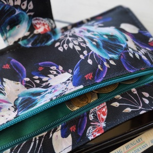 Virágos-lepkés pénztárca - táska & tok - pénztárca & más tok - pénztárca - női pénztárca - Meska.hu