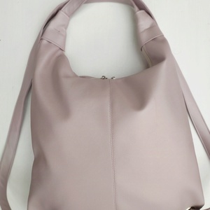 Púder rózsaszín/lila variálható hátizsák/válltáska, Táska & Tok, Variálható táska, Varrás, MESKA