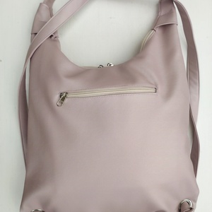 Púder rózsaszín/lila variálható hátizsák/válltáska - táska & tok - variálható táska - Meska.hu