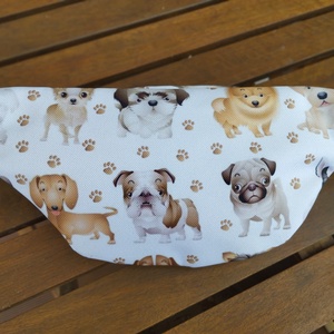 Fehér -kutyás gyerek övtáska  - táska & tok - övtáska - Meska.hu