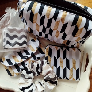 Pipere szett, geometriai mintás , Táska & Tok, Neszesszer, Varrás, MESKA