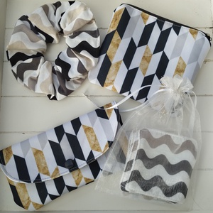 Pipere szett, geometriai mintás  - táska & tok - neszesszer - Meska.hu