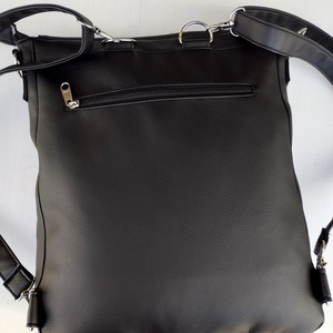 Fás-fekete textilbőr hátizsák  - táska & tok - variálható táska - Meska.hu