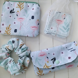 Pipere szett, flamingós - táska & tok - neszesszer - Meska.hu