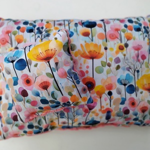 Sárga-kék virágos párna levendulapárnával, Otthon & Életmód, Babaszoba, gyerekszoba, Gyerek díszpárna, Varrás, MESKA