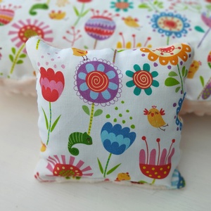 Rózsaszín virágos párna levendulapárnával, Otthon & Életmód, Babaszoba, gyerekszoba, Gyerek díszpárna, Varrás, MESKA