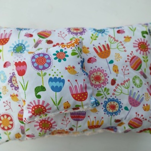 Rózsaszín virágos párna levendulapárnával - otthon & életmód - babaszoba, gyerekszoba - gyerek díszpárna - Meska.hu