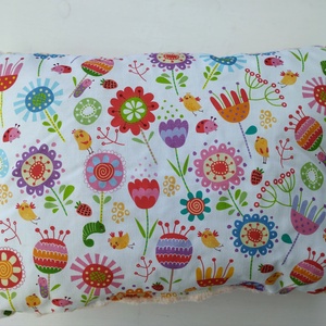 Rózsaszín virágos párna levendulapárnával - otthon & életmód - babaszoba, gyerekszoba - gyerek díszpárna - Meska.hu