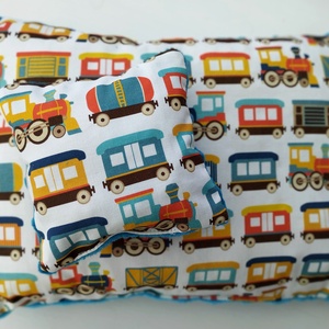 Vonatos párna levendulapárnával - otthon & életmód - babaszoba, gyerekszoba - gyerek díszpárna - Meska.hu