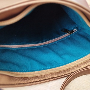 Bronz- türkiz leveles válltáska  - táska & tok - kézitáska & válltáska - válltáska - Meska.hu