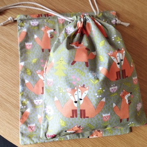 Rókás újratasak 2 db/csomag, Táska & Tok, Bevásárlás & Shopper táska, Zöldség/Gyümölcs zsák, Varrás, MESKA